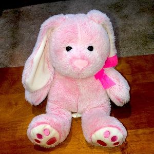 A pink soft bunny